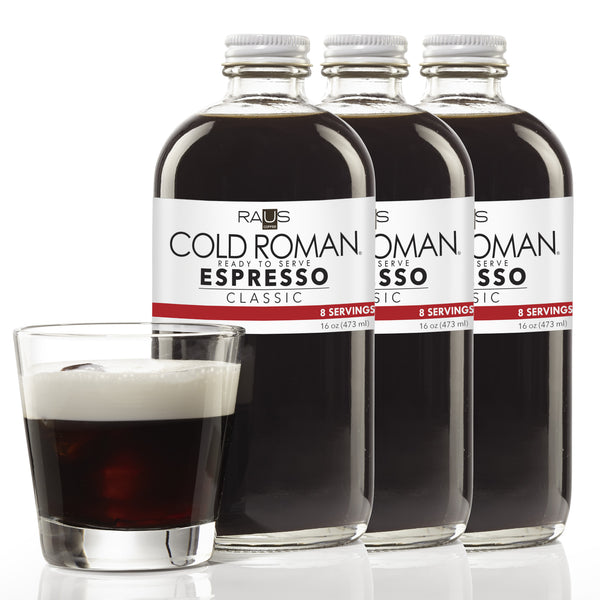 COLD ROMAN "CLASSIC" ESPRESSO - 3 Bottles (48 SHOTS)